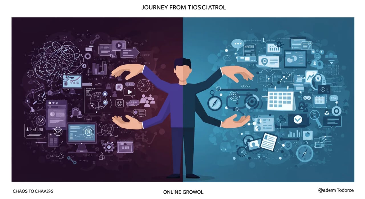Van Chaos naar Controle: Hoe ik structuur bracht in mijn online groeiproces (en wat jij daarvan kunt leren) Cover